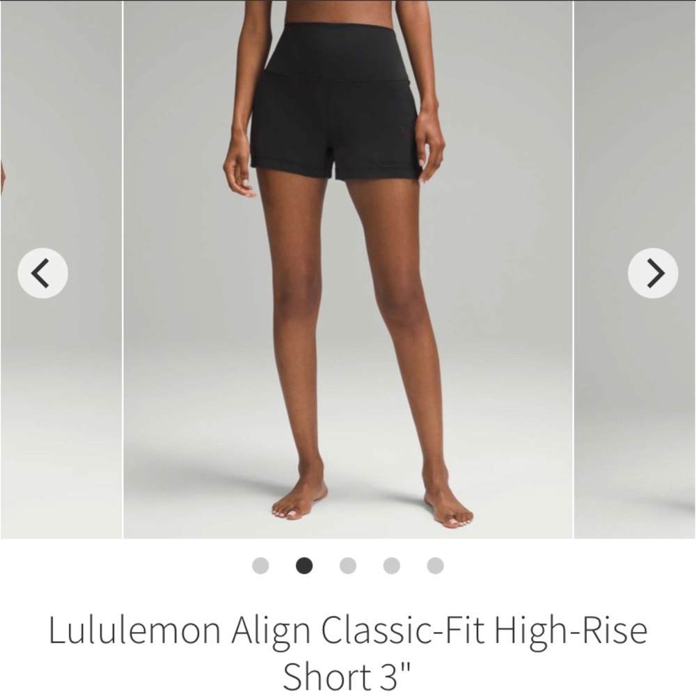 Lululemon Align classic fit shorts 3 inch